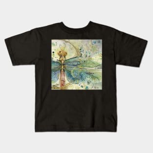 Green Jewel Dragonfly Kids T-Shirt